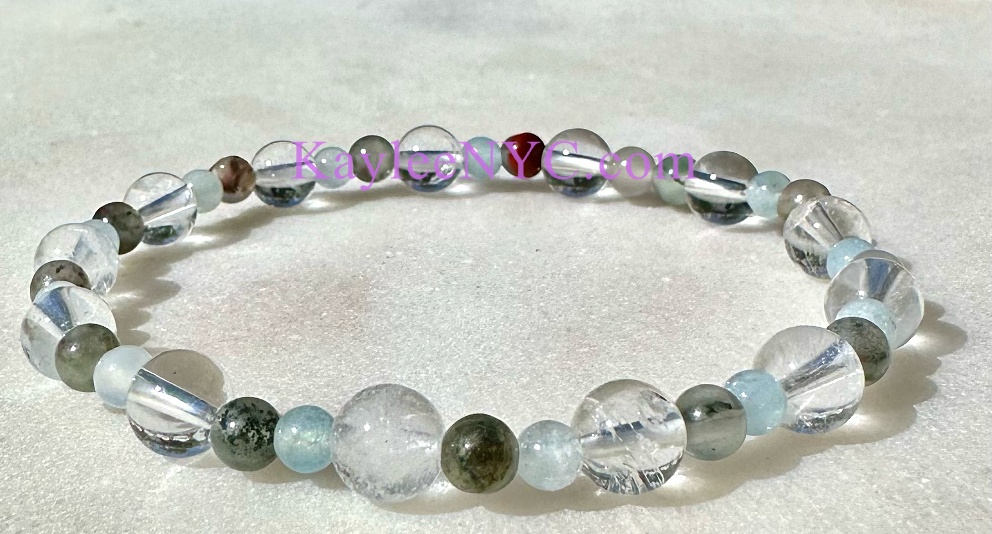 KayleeNYC - Wholesale Beaded Bracelet - Natural Crystal Aries Zodiac Stretch Bracelet3