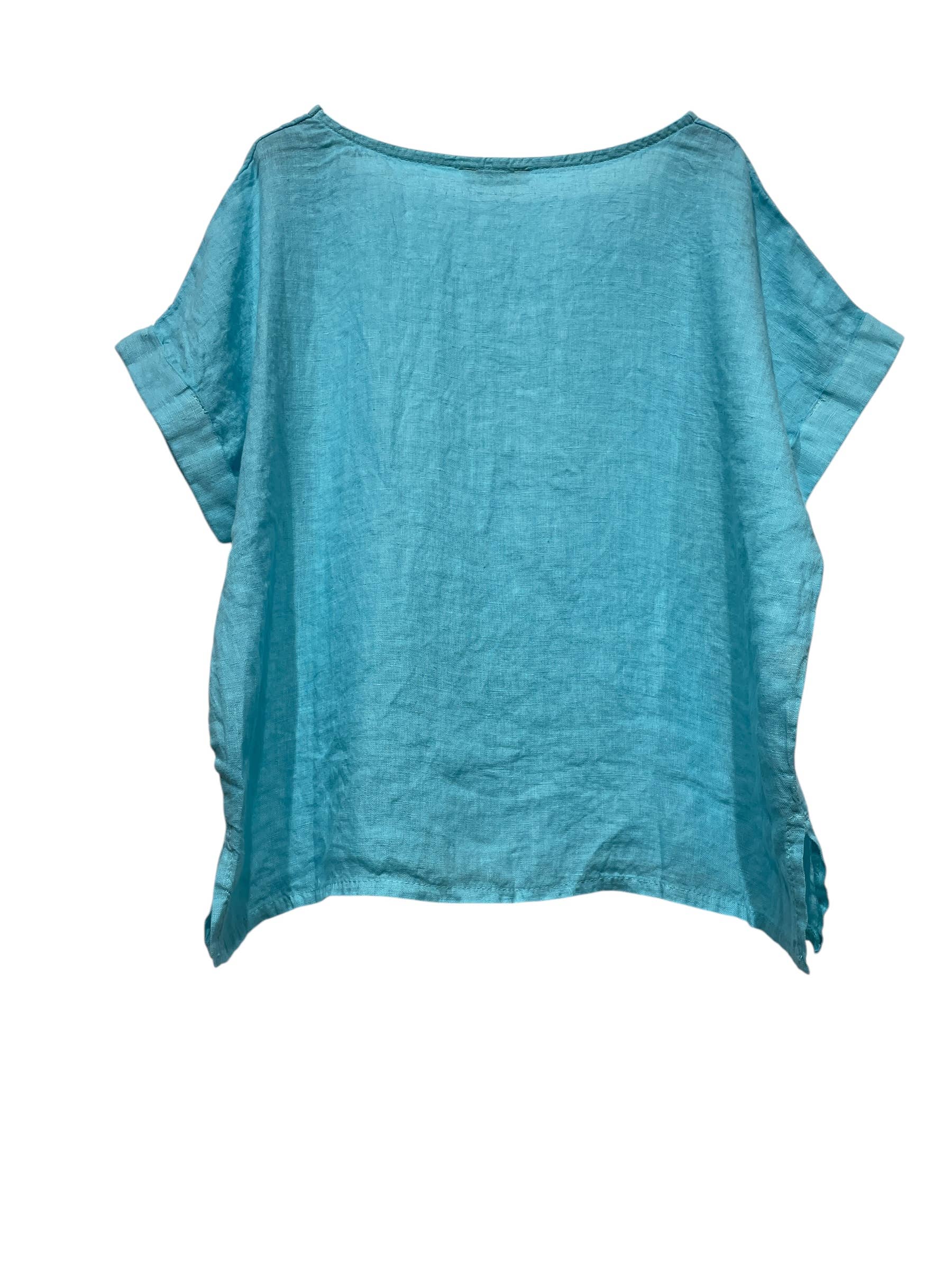 LINEN & COTTON HOUSE – T-shirt – Mulher por atacado – TOP UNI EM LIN 013325