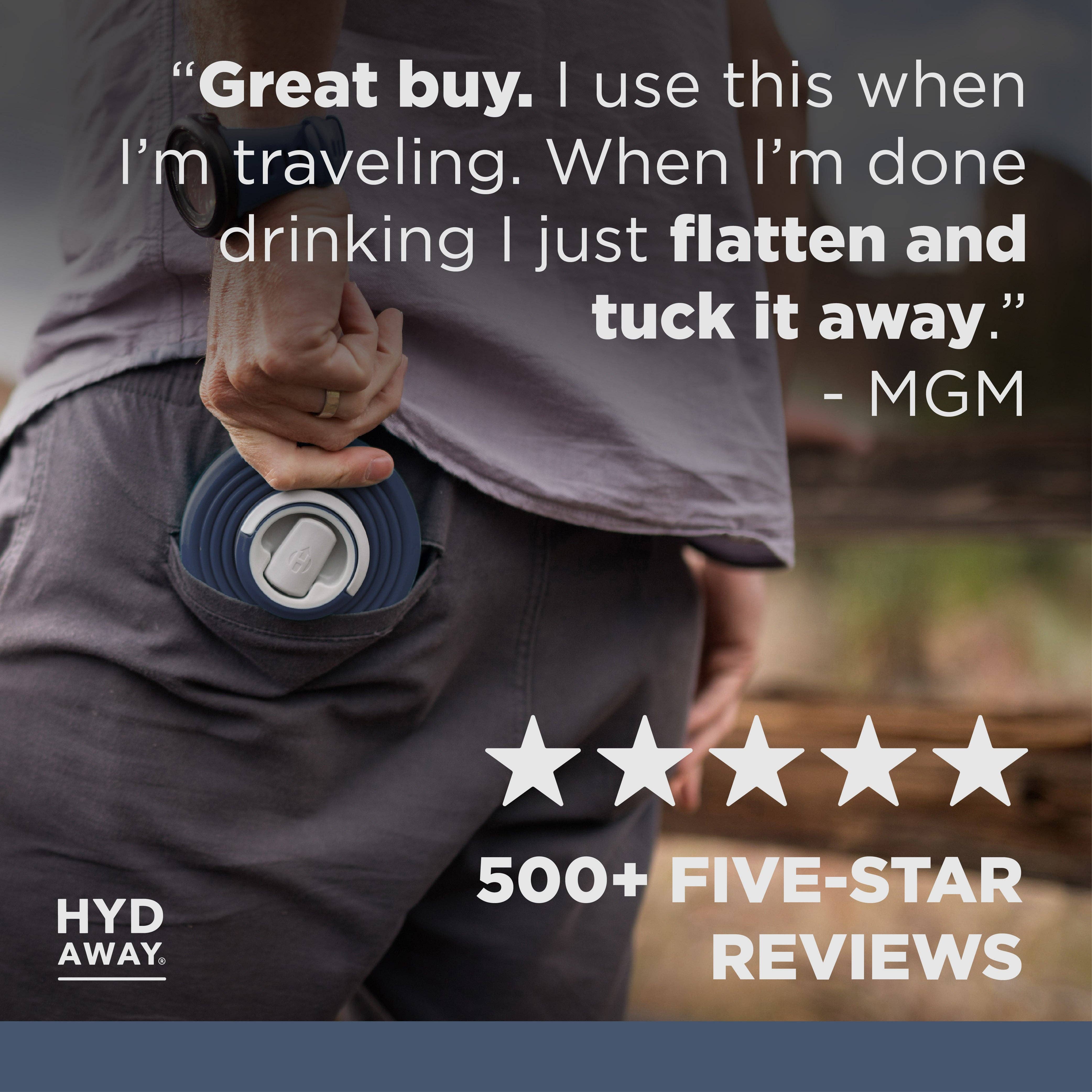 HYDAWAY – Großhandel Trinkflaschen – Zusammenklappbare Wasserflasche | 25oz14