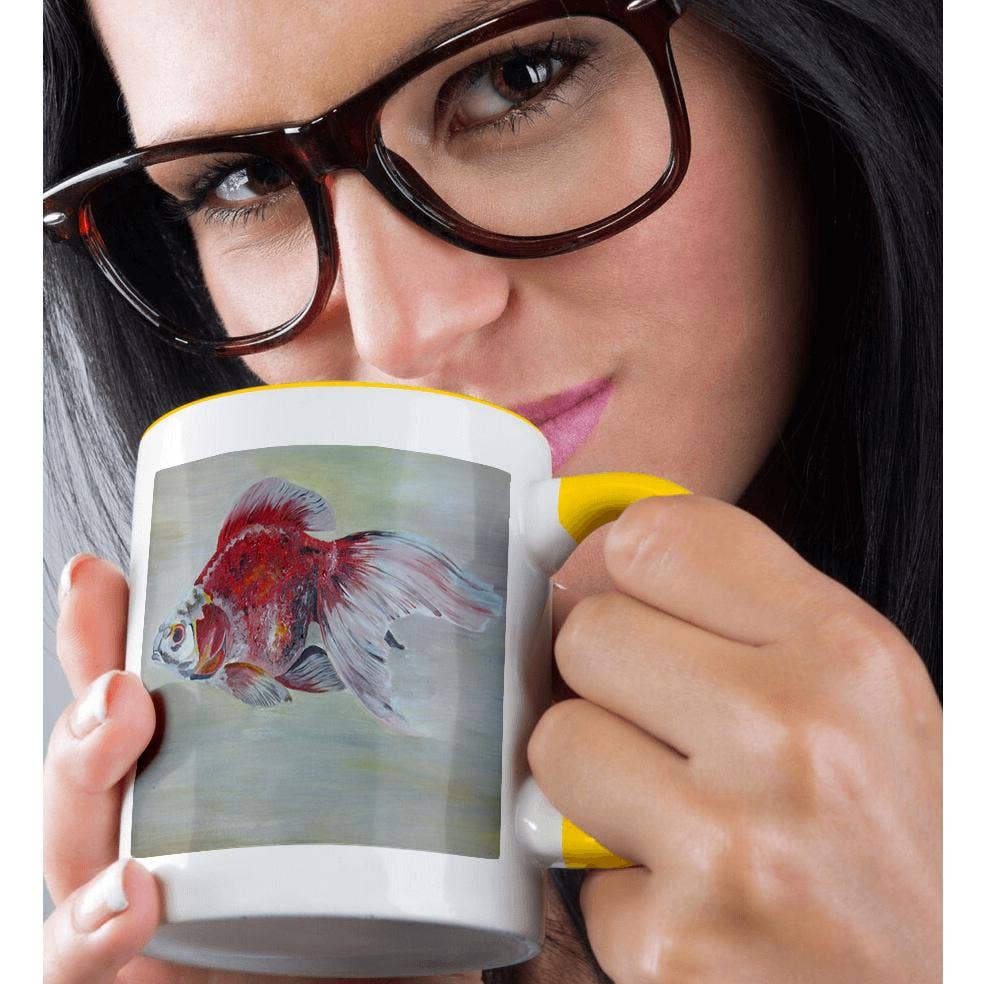 3dRose - Wholesale Coffee Mug - 3dRose, Ryukin Goldfish - goldfish, ryukin,fantail, fish, aquarium fish,fresh water fish, red and white fish, Mug1