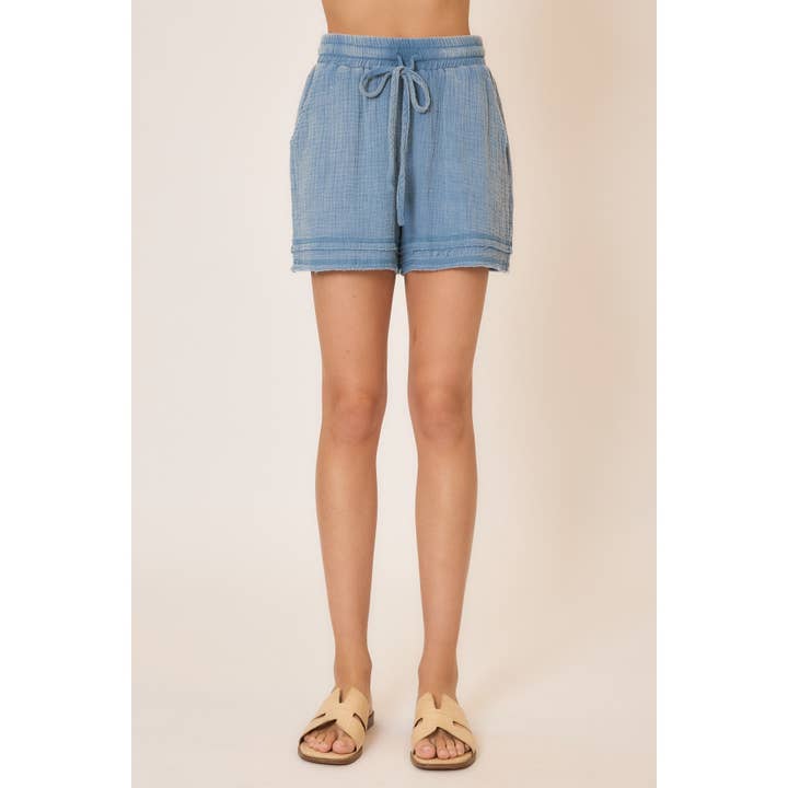 Short en gaze de coton lavé pour la vente par Cozy Casual, Inc.
