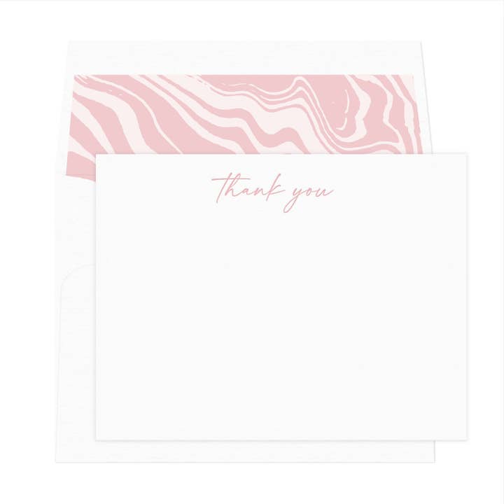 Missive - Wholesale Stationery/Notecard Set - Marbled Thank You Letterpress Note Set - Luxe Stationery1