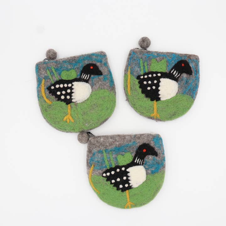 Monedero de Fieltro Puffin - Bolsa de Fieltro de Lana para Llevar a Mano Monedero. para venta al por mayor de Sparkle Being