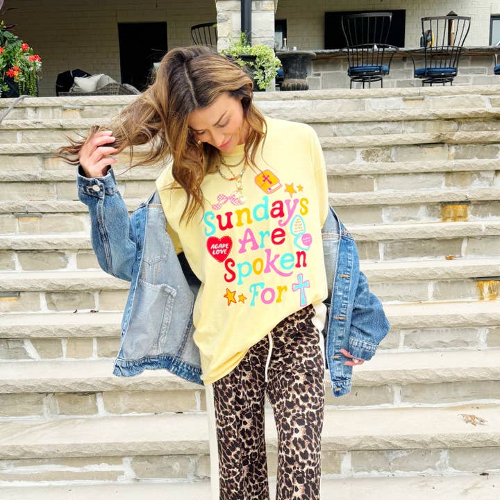 Poppy & Pine - Wholesale Screen Printed T-Shirt - Women's - Sunday's Are Spoken For Tee