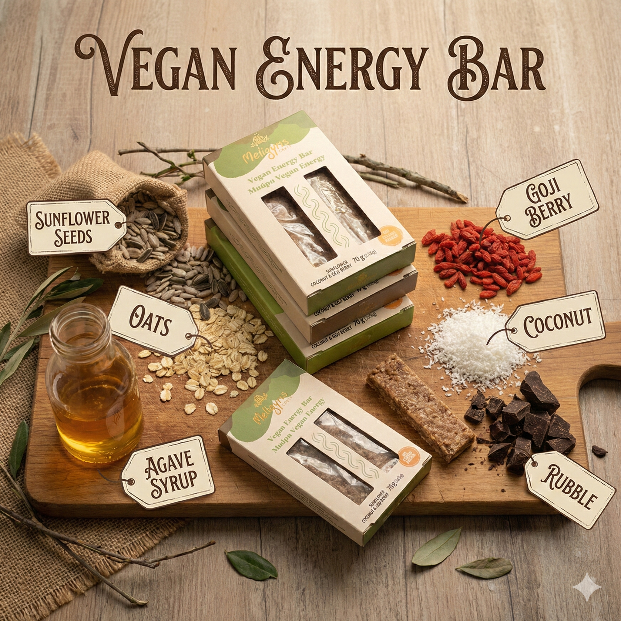ALETA FARMS - Wholesale Snack Bar - Vegan Energy Bar, Sunflower Seed & Oat Bar, Retail Display 6