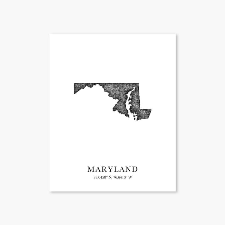 Maryland - Everyday Art Print for wholesale by Footnotes
