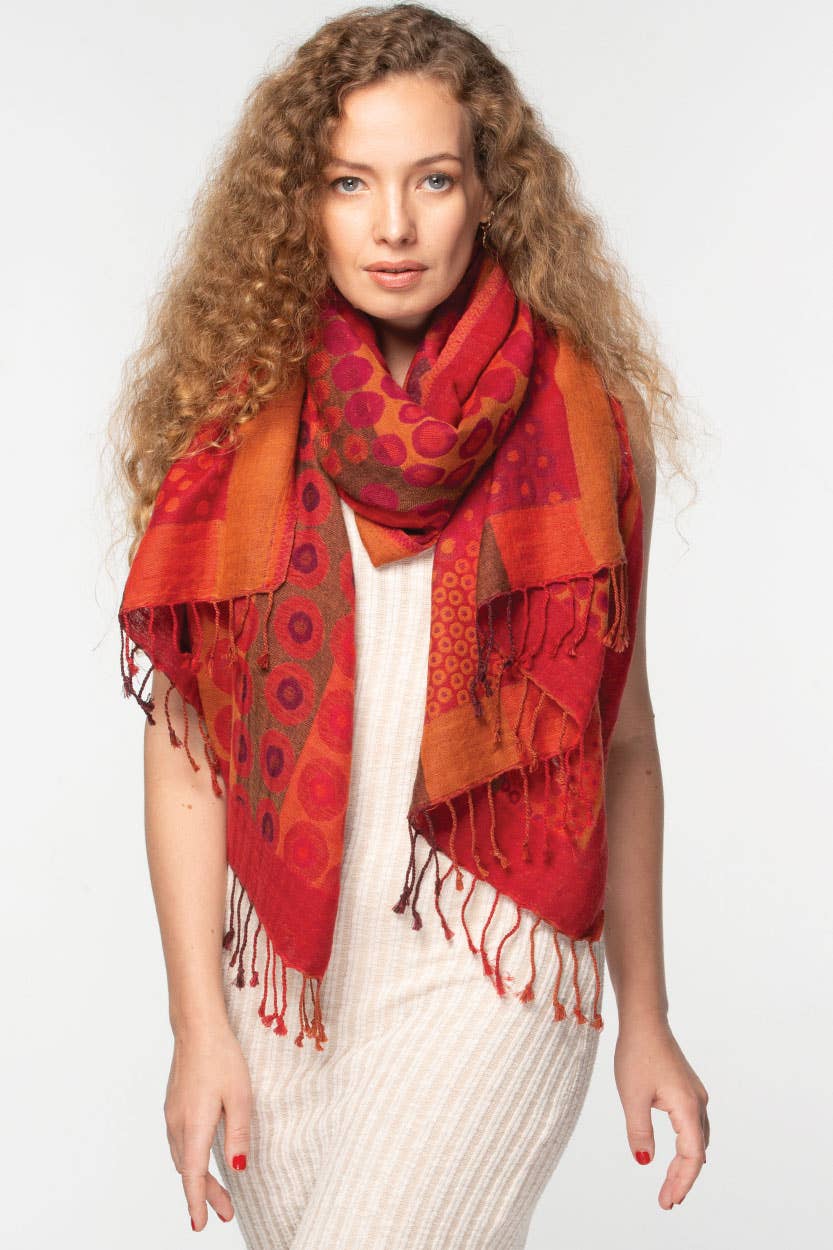 Sevya Handmade - Wholesale Wrap - Women's - Kalya Wool & Cotton Shawl12