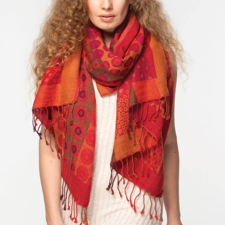 Sevya Handmade - Wholesale Wrap - Women's - Kalya Wool & Cotton Shawl12