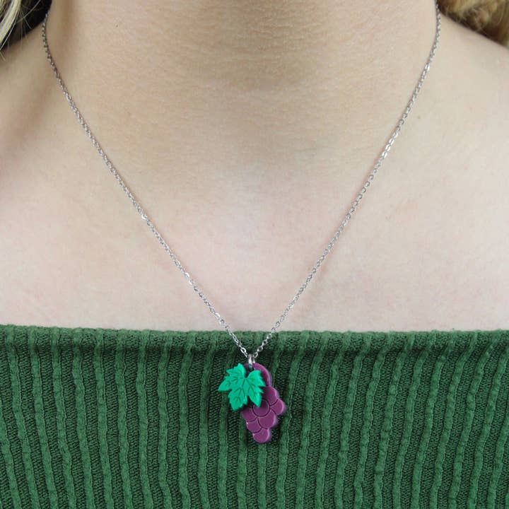 Purple Grapes Necklace for wholesale by Sour Cherry