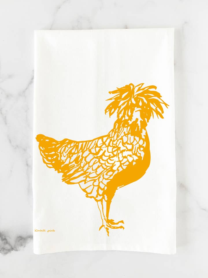 Heirloom Chicken | Cotton Tea Towel for wholesale by Kimball Prints