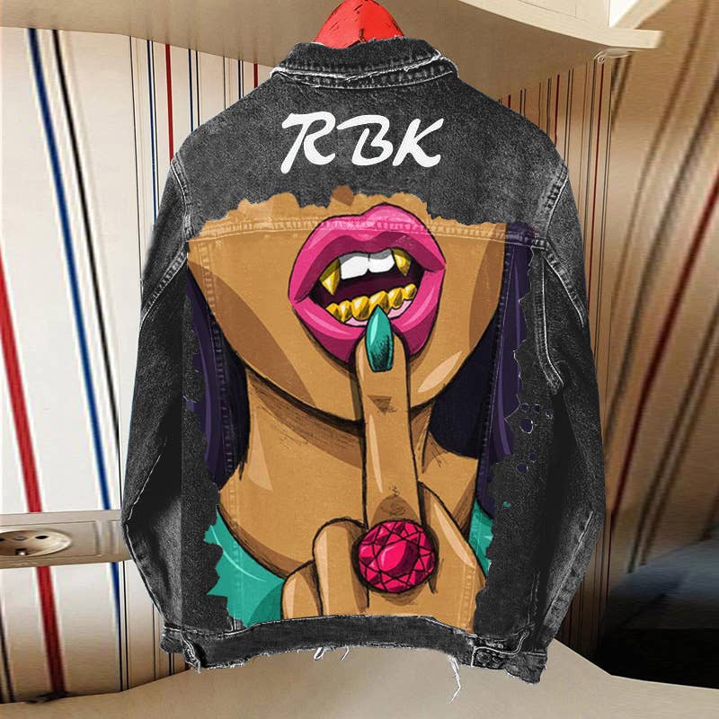 Tourtiwi - Wholesale Denim Jacket - Women's - Printed autumn and winter denim jacket12