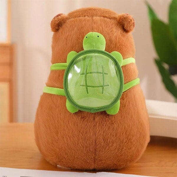 Showcase - Wholesale Stuffed/Plush Toy - Kids & Baby - Capybara 9" Kawaii Plush w/ Turtle Backpack Squishy Pillow Toy8