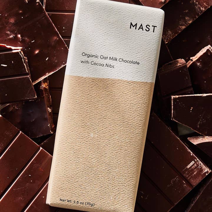 Mast - Wholesale Chocolate Bar - Organic Oat Milk Chocolate with Cocoa Nibs1