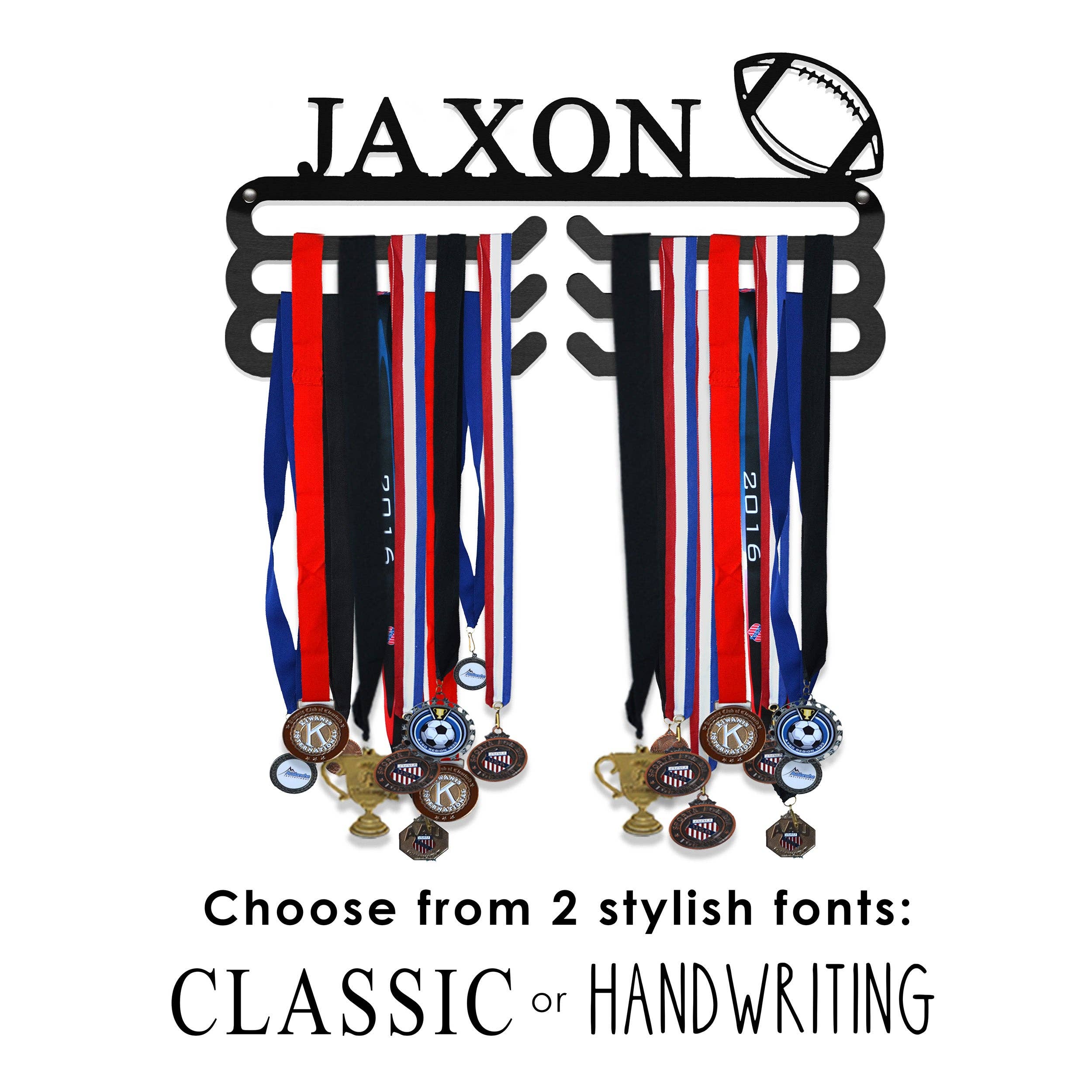 Rusted Orange Craftworks Co. - Wholesale Wall Accent - [COL] Medal Holder - 30+ Styles - Medal Hanger Holder Display Rack for Awards or Ribbons6