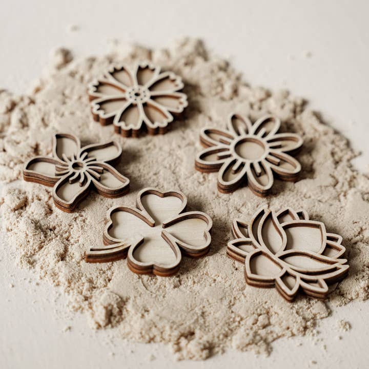 Pequenas bandejas para preenchimento com tema de flores por atacado de Leukmetletters