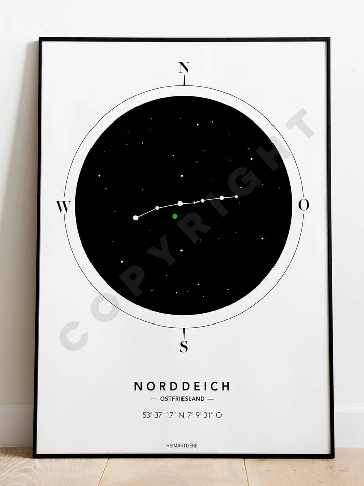 PRINT - MARITIME CONSTELLATION NORDDEICH for wholesale by HEIMARTLIEBE®