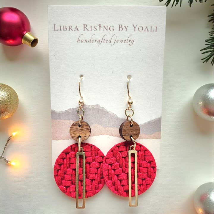 Mini Holly in Cherry Red Leather for wholesale by Libra Ris↟ng By Yoali