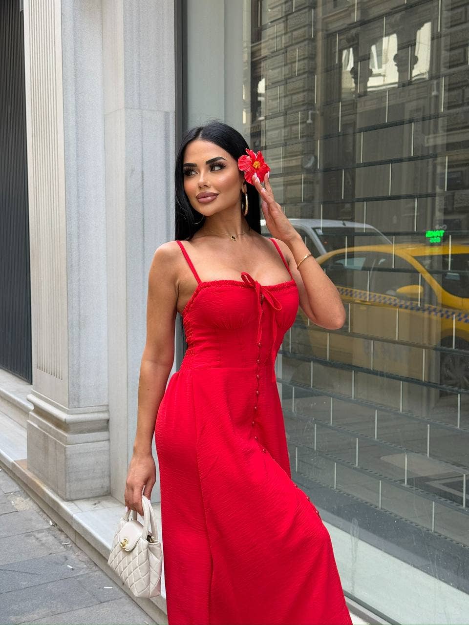 Standpoint Top – wholesale Dress – Women's – The Riviera Charm Lace-Up Midi Dress Summer Romance - 120214