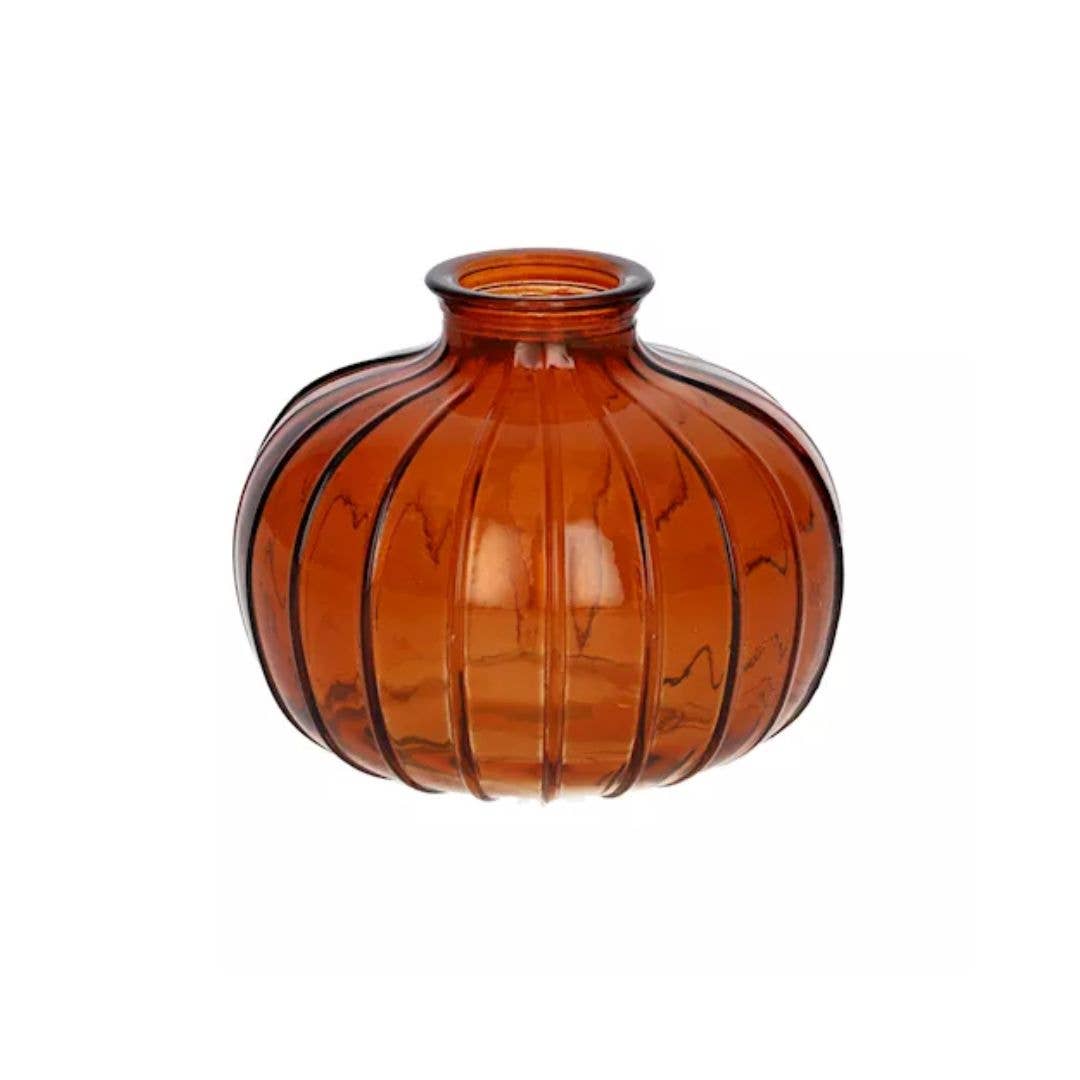 Wildflowers by Floriette - Wholesale Vase - Fles Carmen Rond Bruin/Terra 8.5cm