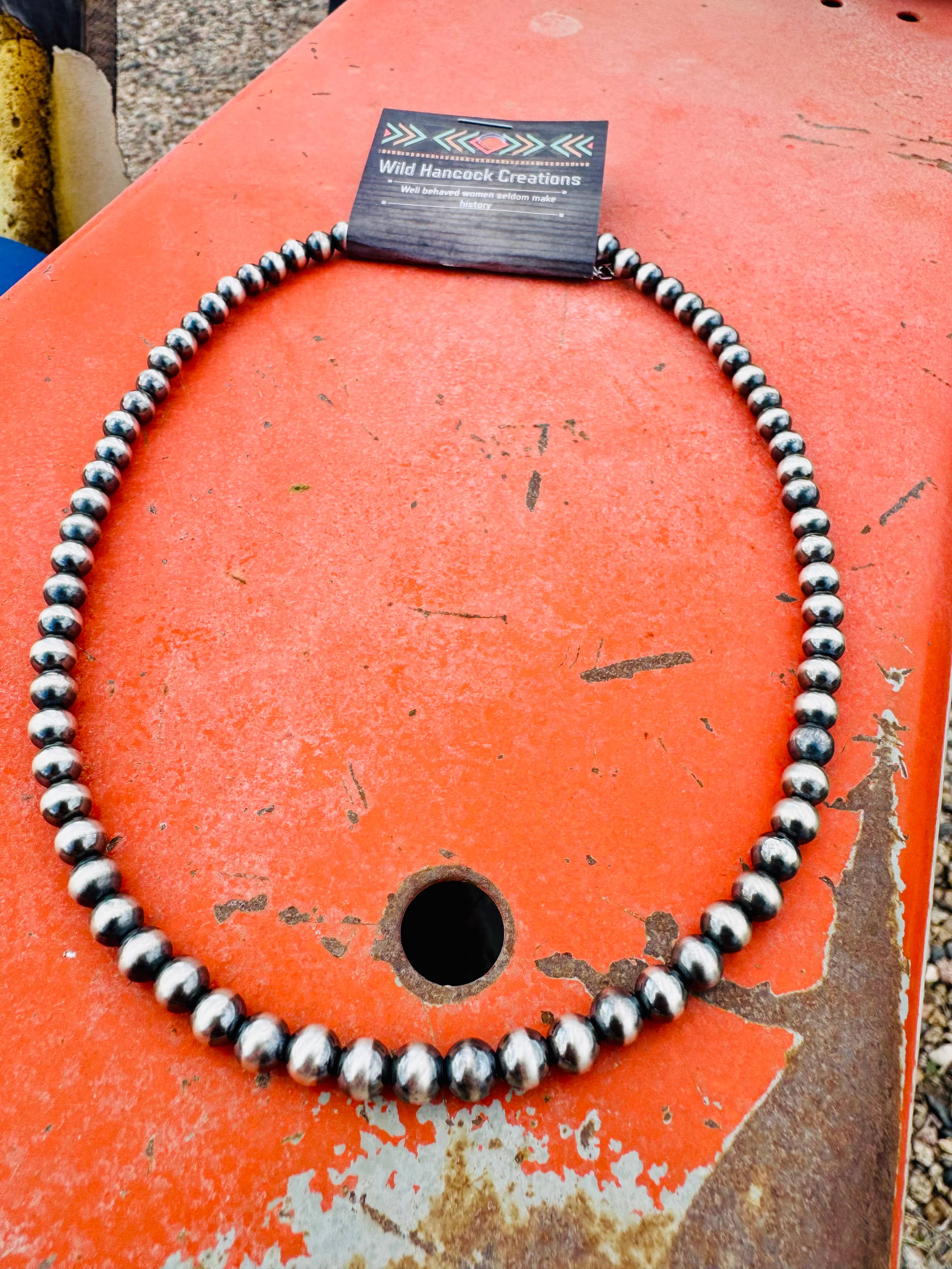 Wild Hancock Creations – Engroshandel Perlehalskæde – 6mm Navajo Perlehalskæde/ Western Halskæde/Navajo Perler0