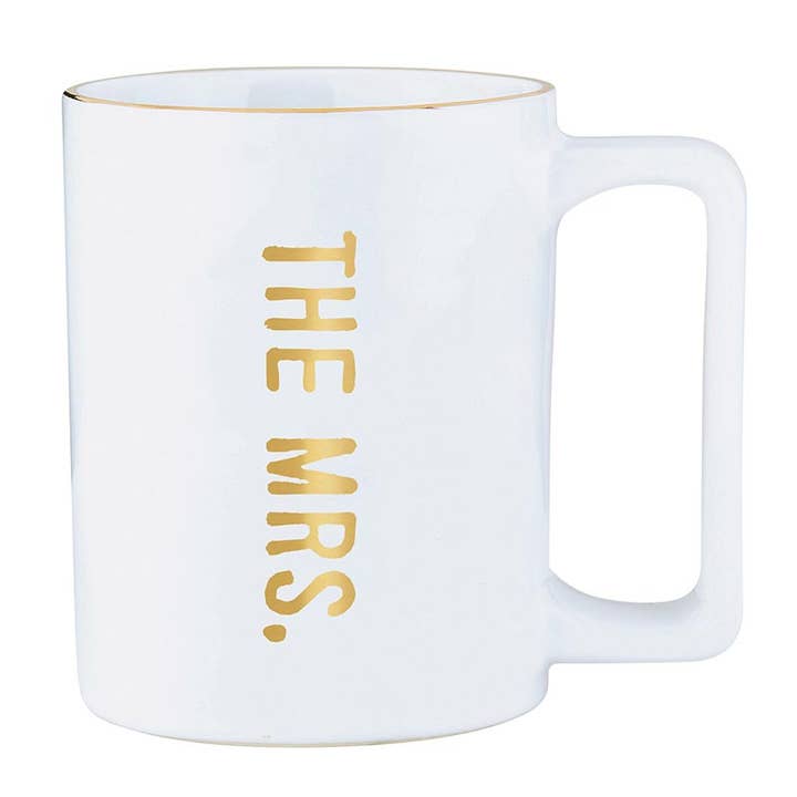 Gold Foil Organic Mug - The Mrs. for wholesale by Santa Barbara Design Studio by Creative Brands