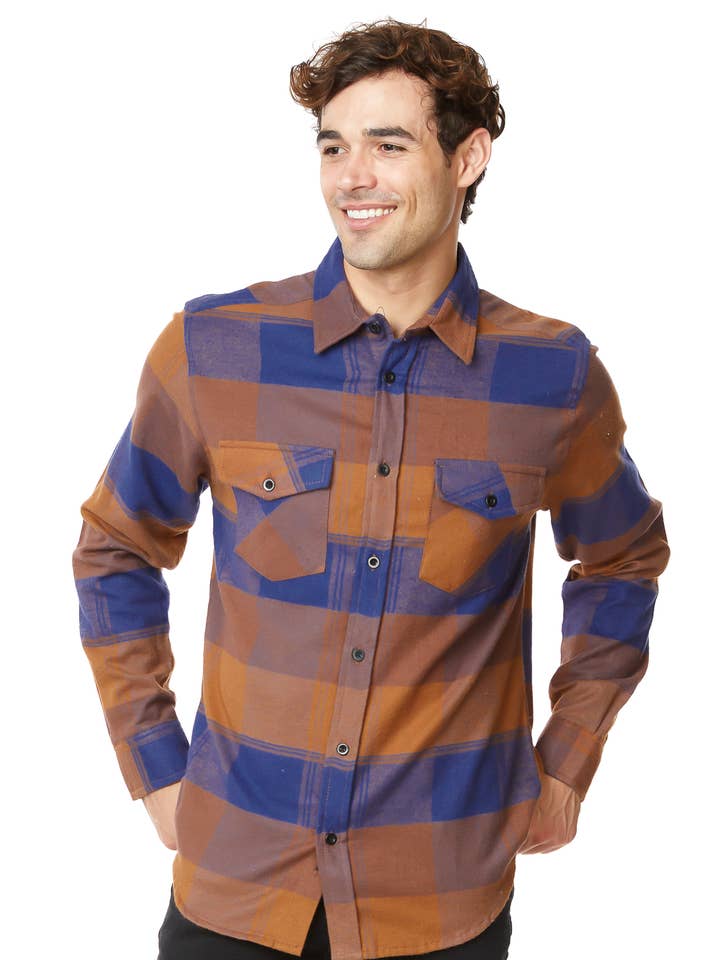 Hawks Bay Men's Super Soft Long Sleeve Flannel Shirts for wholesale on Faire