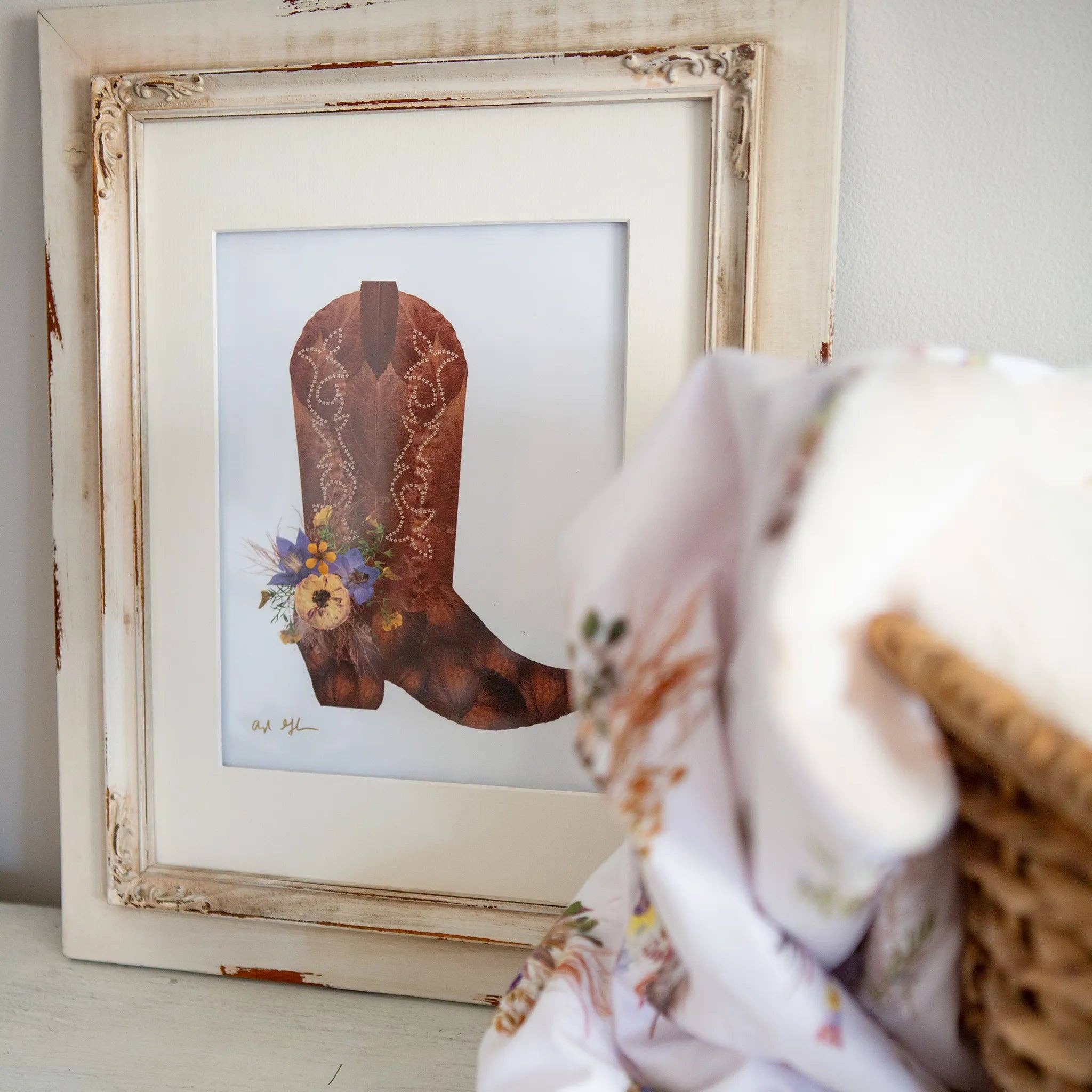 Oxeye Floral Co. - Wholesale Art Print - Cowboy Boot1