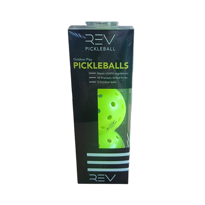 Lot de 3 balles de pickleball REV pour la vente par REV Pickleball