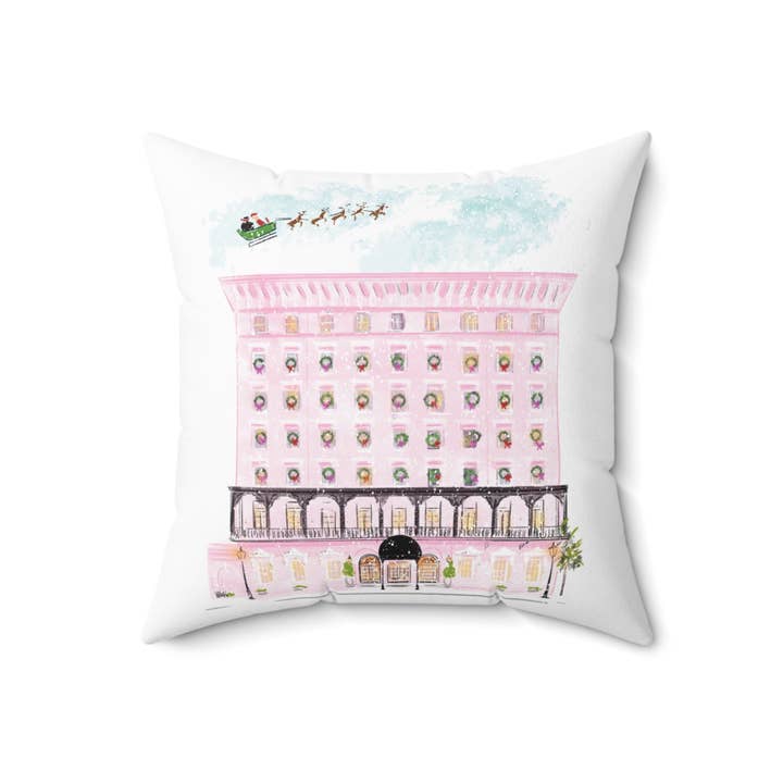 Rebecca Illustrated - Wholesale Throw/Decorative Pillow - Mills House At Christmas-Pillow2
