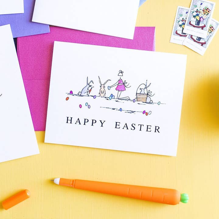 „PÅSKEBUNNIES“ PÅSKEKORT for engroshandel hos LO in LONDON®