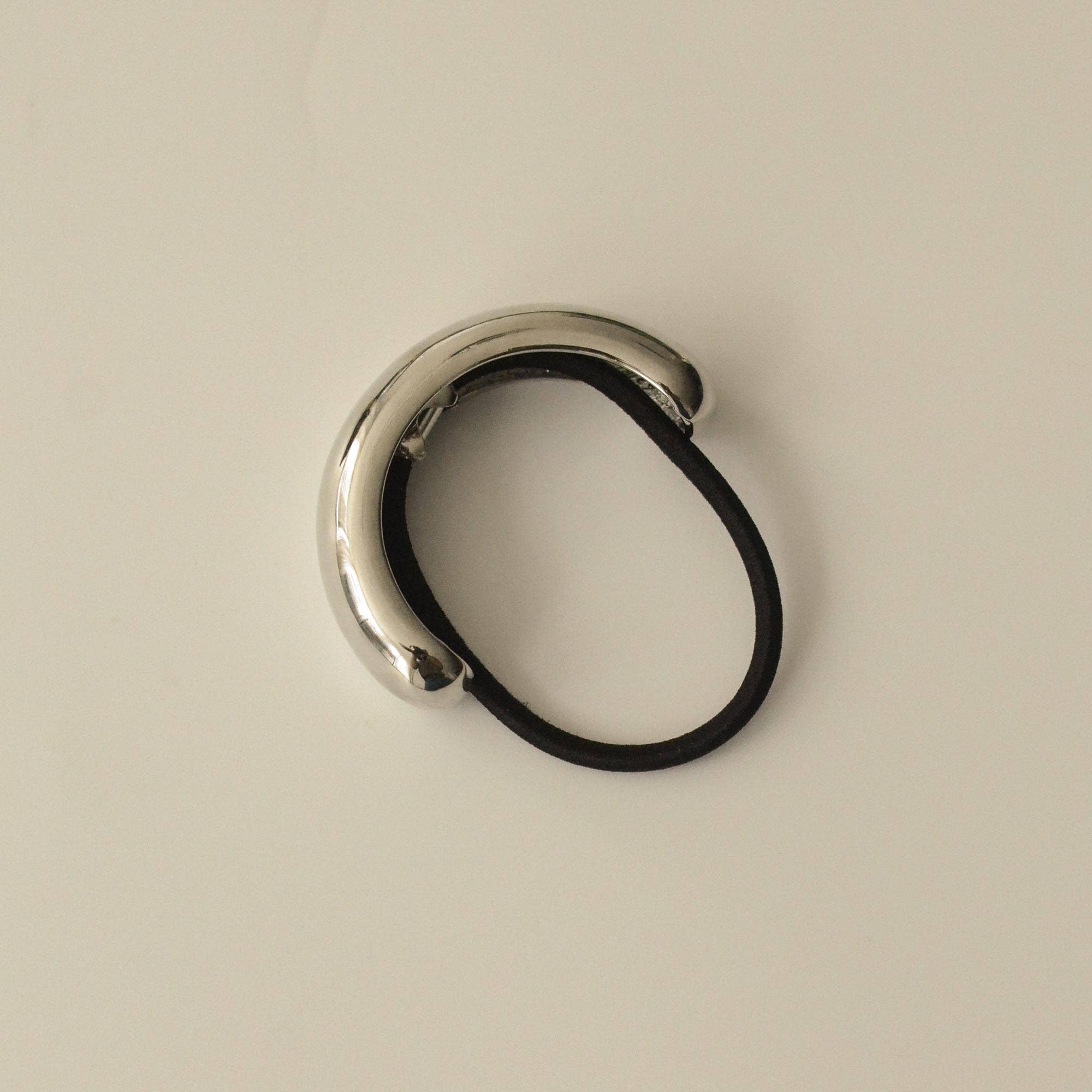 nar'sha - Wholesale Hair Tie - Wide Metal Cuff Hair Tie | Silver2