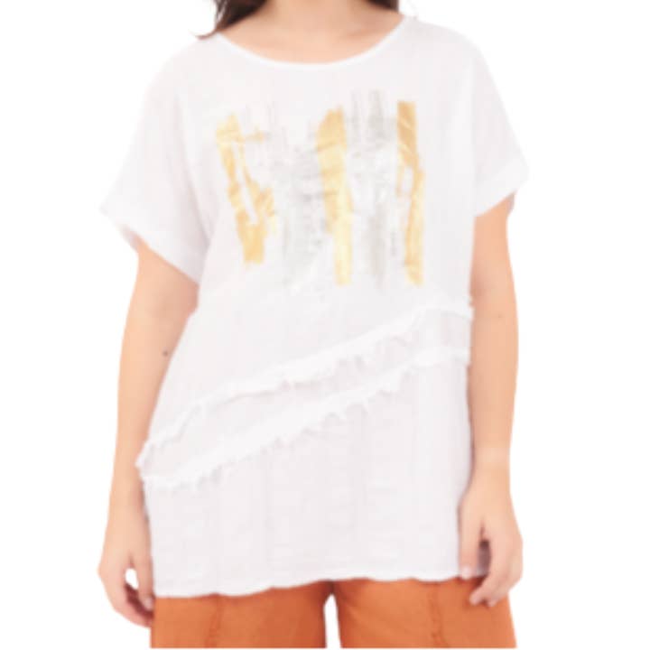 6731 Bianco Vera May Italian Cotton Top for wholesale by VeraMay