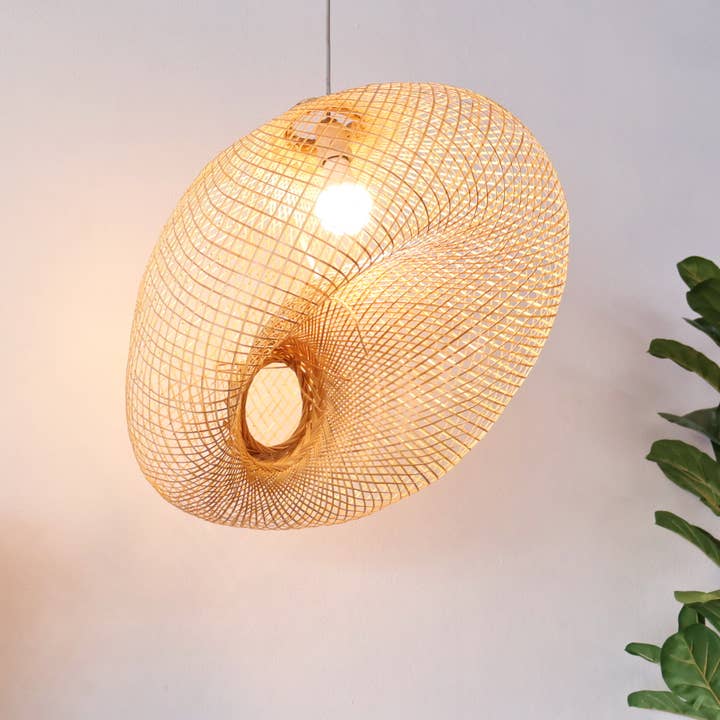 Thaihomeshop – wholesale Chandelier/hanging light – Reshape able bamboo pendant light