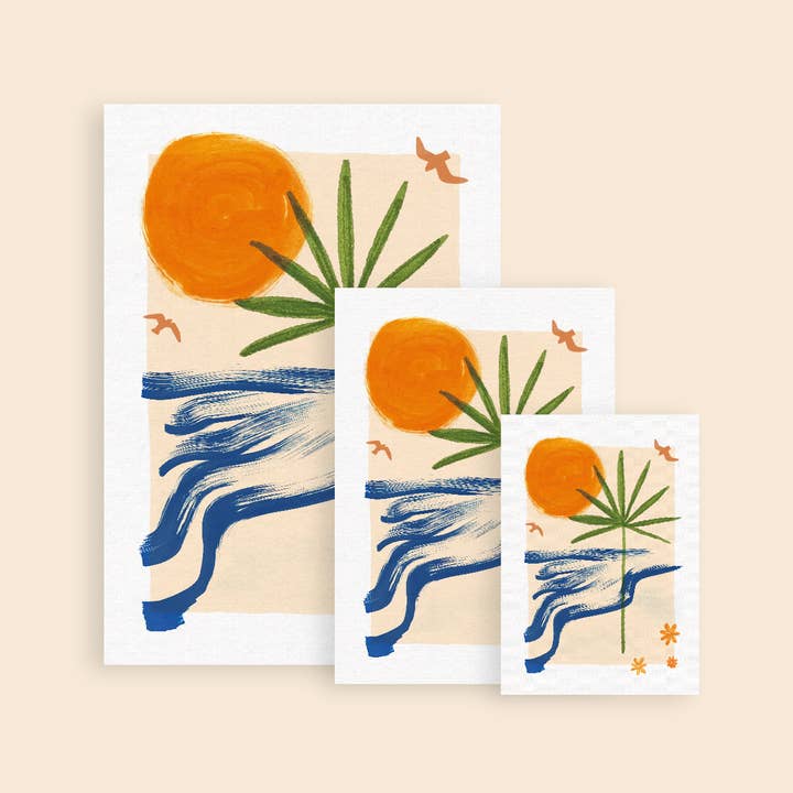 Hand and Palm – Großhandel Kunstdruck – Strandtag Kunstdruck