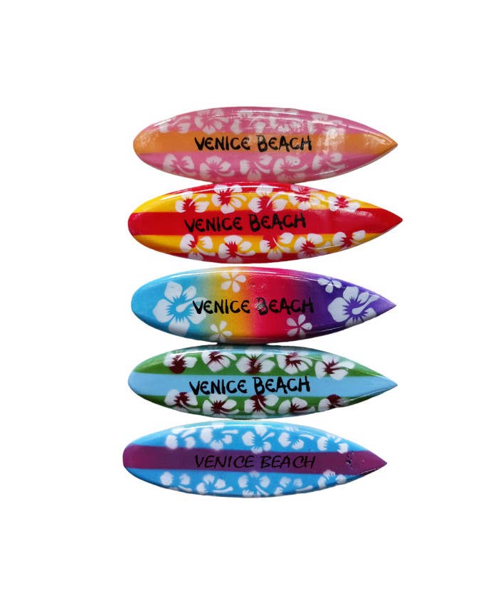 DK Hawaii - Wholesale Magnet - Venice Beach Hibiscus Flower Surfboard Magnet0