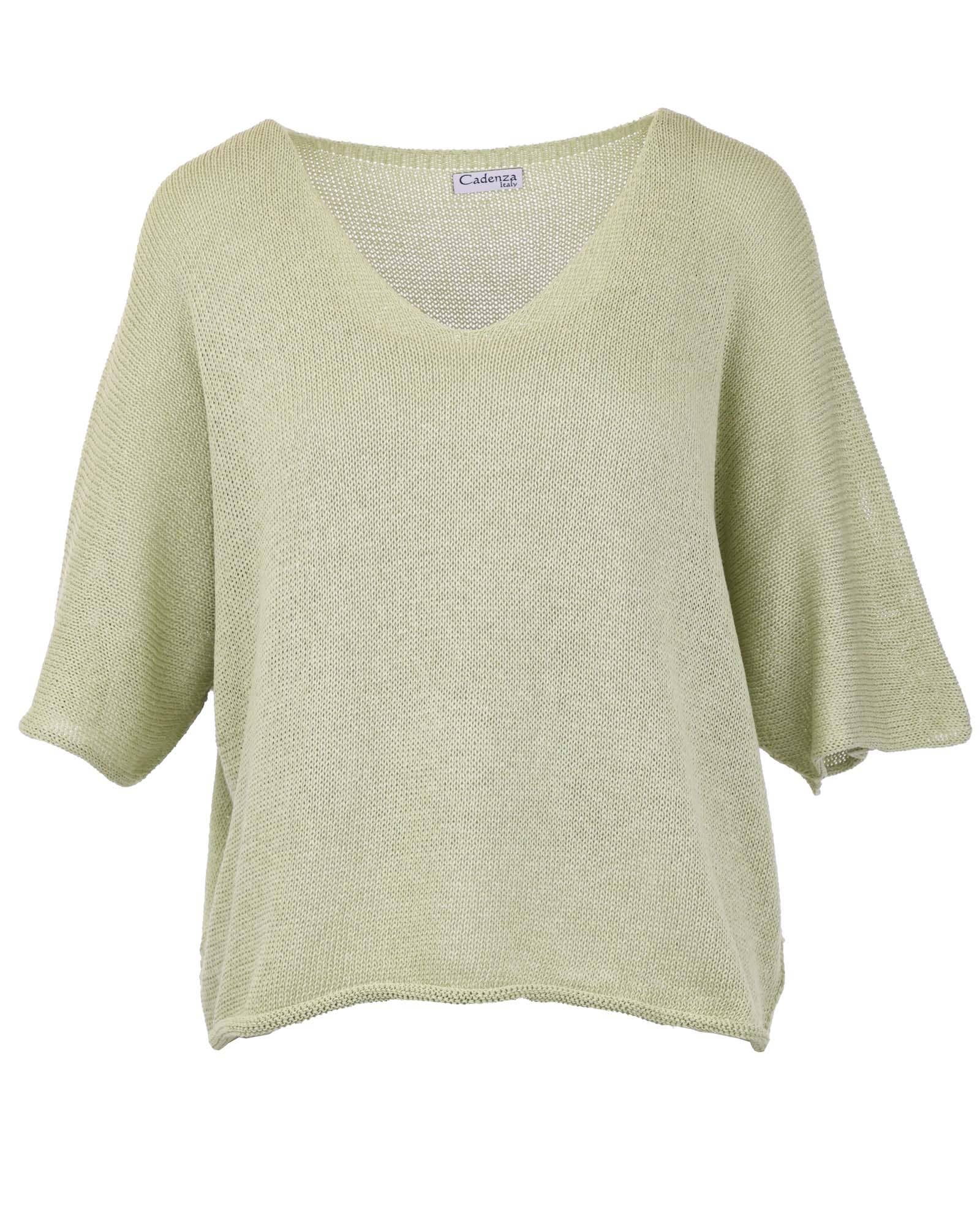 Cadenza Italy Ltd - Wholesale Knit Top - Women's - Cotton Blend V Neck Tunic Top10