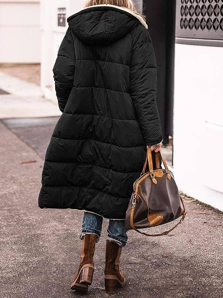 Flarix - Wholesale Jacket - Women's - Cozy Sherpa-Lined Long Puffer Coat2