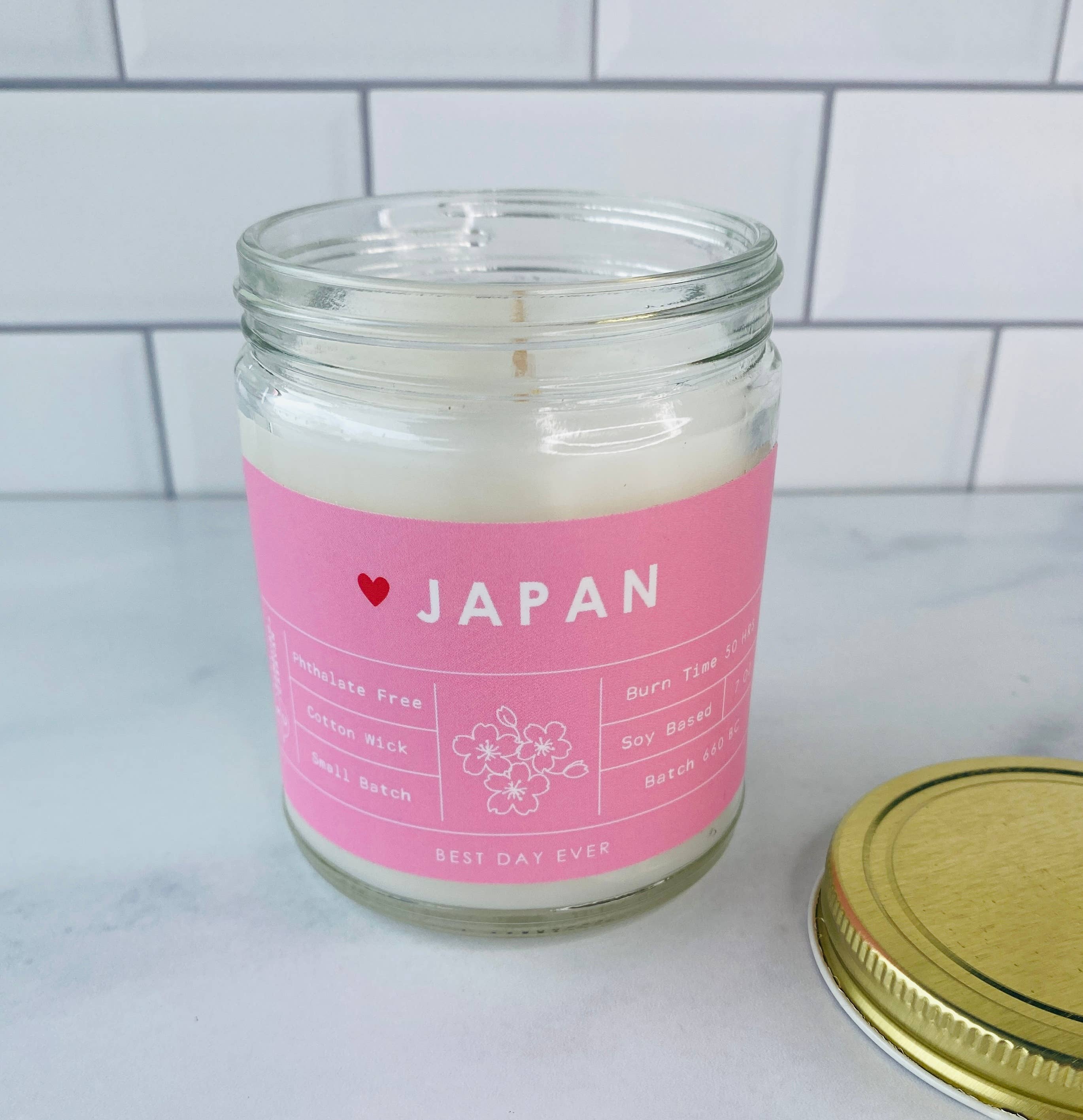 Cotton Candy Pink Japan Candle for wholesale on Faire1