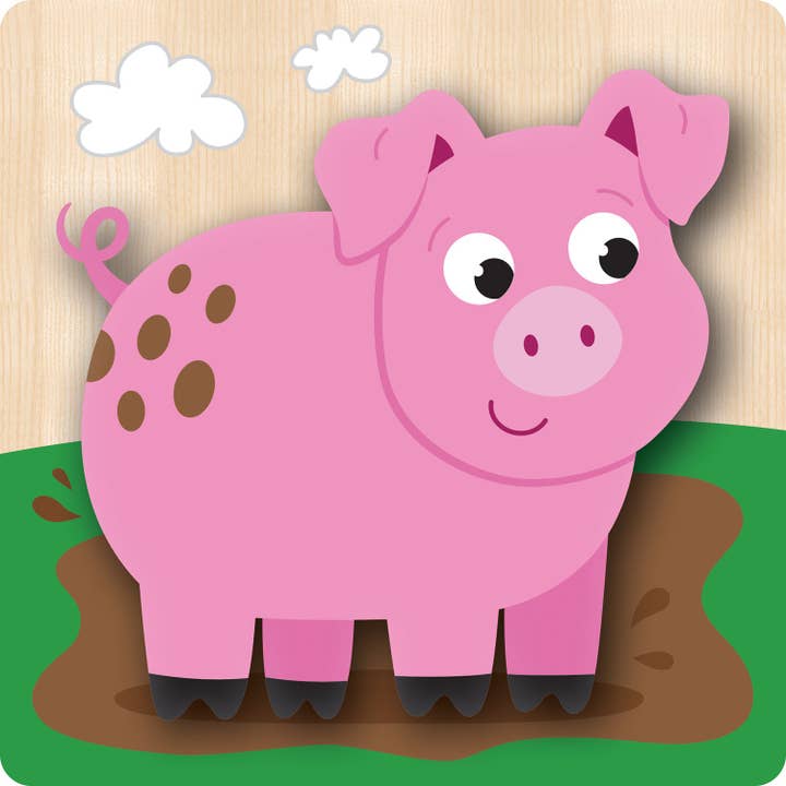 Masterpieces Puzzles - Wholesale Puzzle - Kids - Farm Chunky Wood Puzzles - Kids 4 Pack