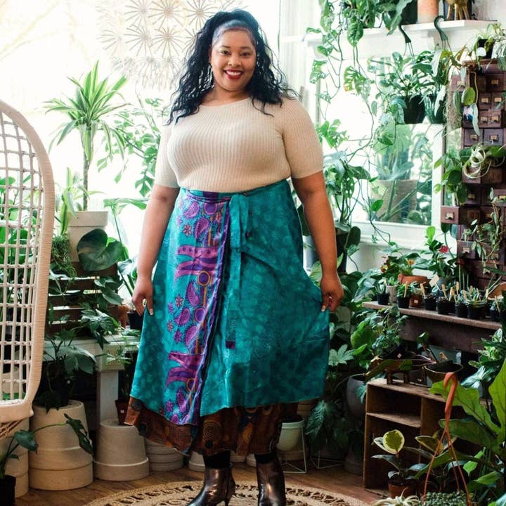 Darn Good Yarn - Wholesale Skirt - Women's - Sari Wrap Skirt