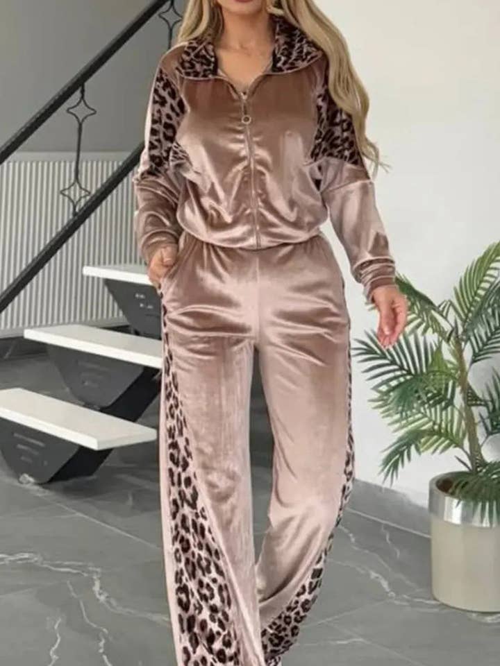 Leopard Print Casual Pants Set and other Purchase Wholesale leopard lounge set. Free Returns & Net 60 Terms on Faire trending on Faire.