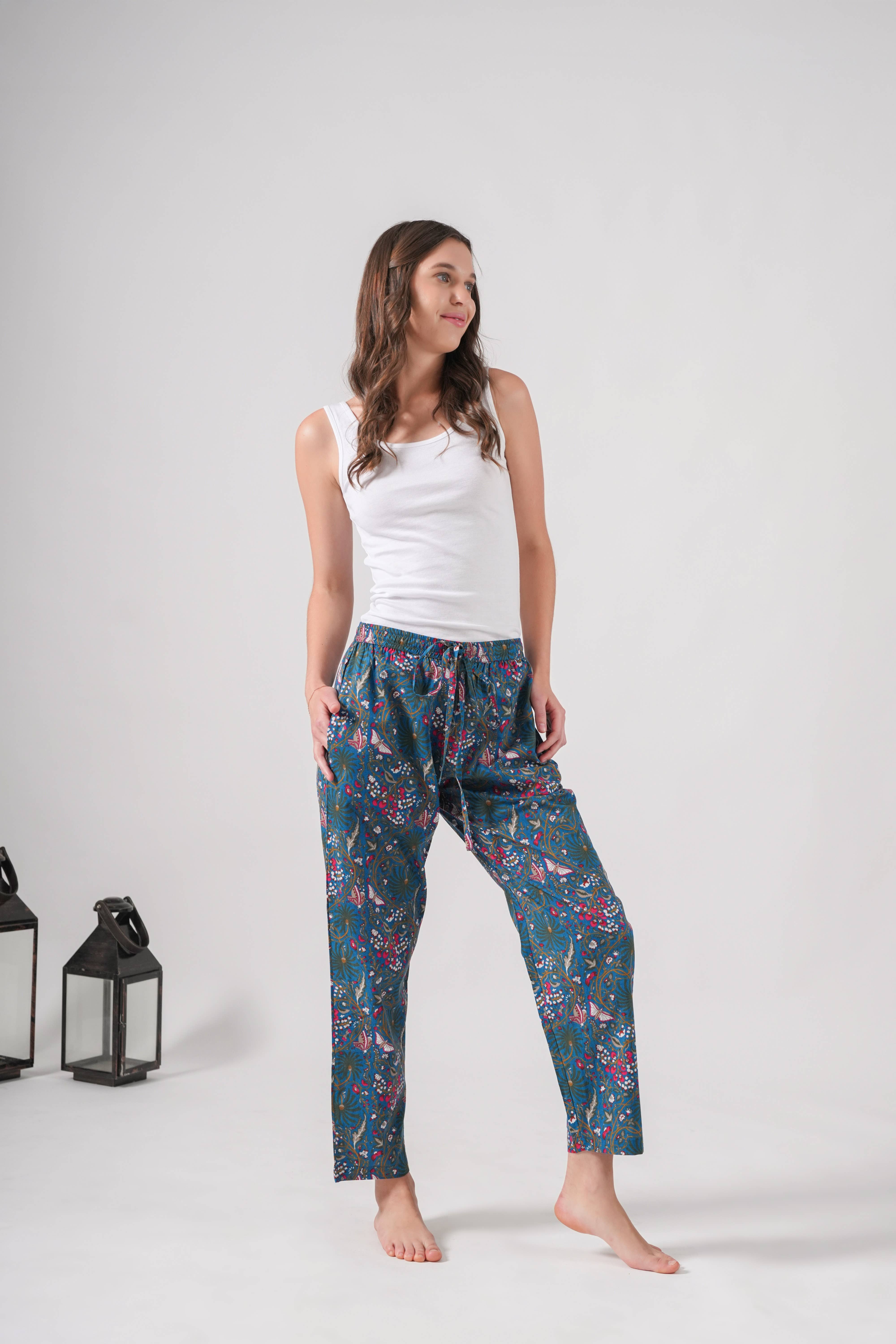Zillajee - Wholesale Sleepwear Bottom - Women's - Cotton Pajama Pants Women - Midnight Butterfly6
