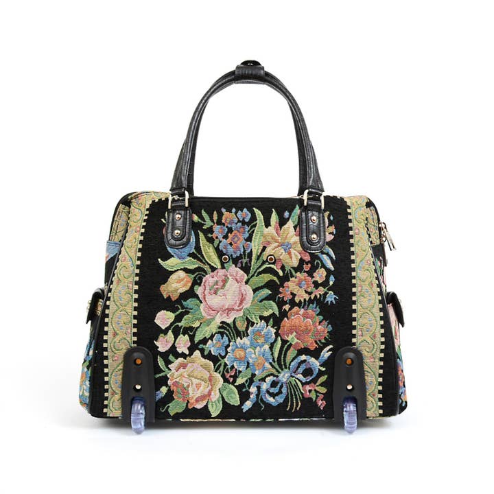 Mellow World - Wholesale Tote Bag - Women's - Flower Shop Vintage Tapestry Rolling Tote7