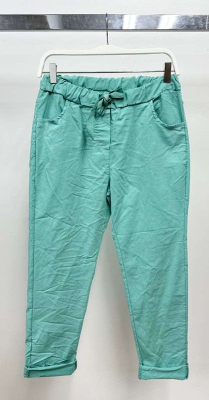 VENTI6 - Vendita all'ingrosso Pantalone - Donna - JOGGERS CON COULISSE INCRESPATI A TINTA UNITA (50060)36