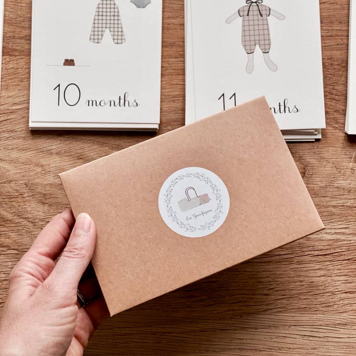 Les Yeux fripons - Wholesale Milestone Art/Keepsake - Kids & Baby - Baby milestone cards - month by month5