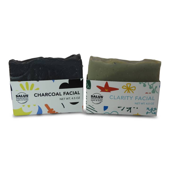 Charcoal and Clarity Facial Soap Set for wholesale by Salus