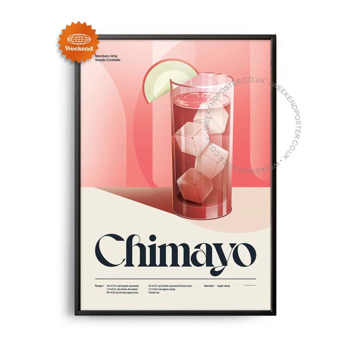Mid-Century Retro Chimayo Cocktail Poster for wholesale by Weekend Concept