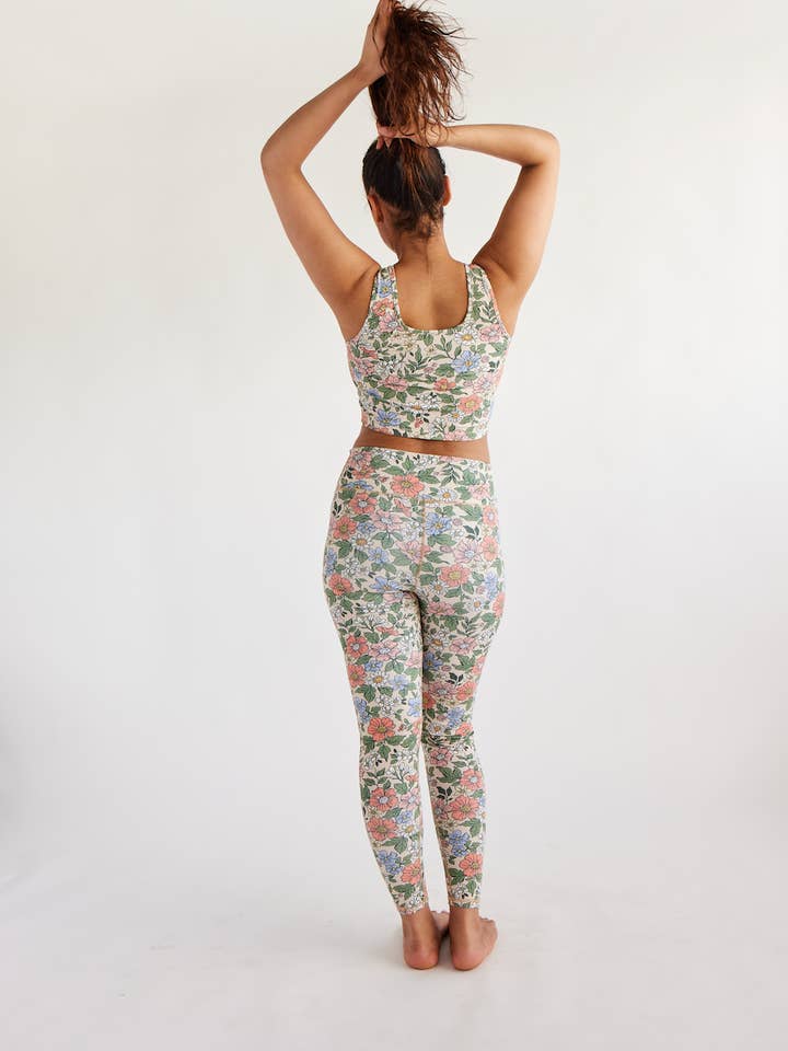 Leggings Alta - Doce Floral por atacado de Swaay
