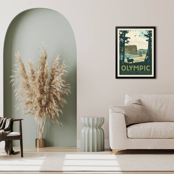 Anderson Design Group - Wholesale Art Print - Olympic NP (63 National Parks) Art Print3