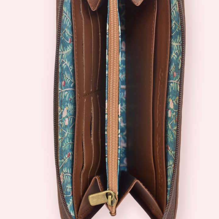 OLALLA GAMBIN - Wholesale Wallet - Women's - “The Blue Garden” Art Nouveau wallet1